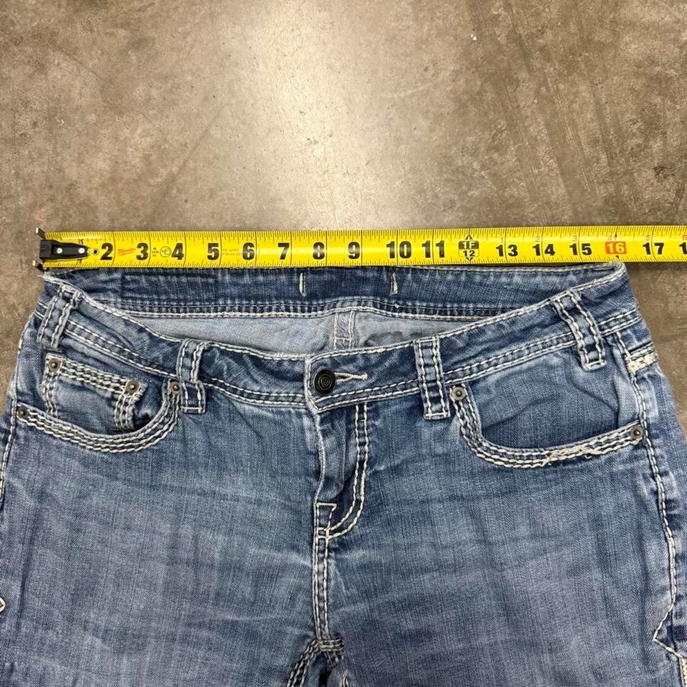 Rock & Roll Denim Womens Y2K Distressed Bootcut Jeans Medium Wash 32x32 - Picture 5 of 7